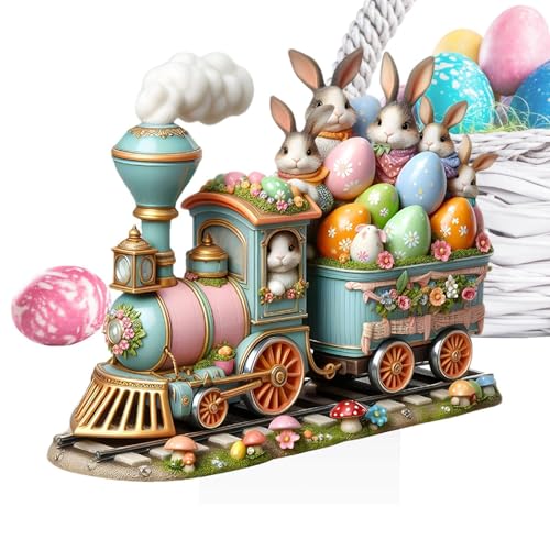 Osterhase Deko, 2D Acryl Eierdekorationen für Schreibtisch, Bauernhause Ornament Dekoration zum Hinstellen, Ostern Kaninche Desktop Tischschilder Innen Außen Rustikale Ostern Frühling von Generisch