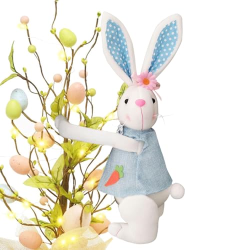 Osterhase Plüsch – Niedliche -Weinflaschen-Hugger-Puppe, bezaubernde -Heimdekoration, weiche Stofftier- -Dekoration, passt auf Vorhänge, Mäntel, Hüte, Handtücher, Kleidung, Vasen von Generisch