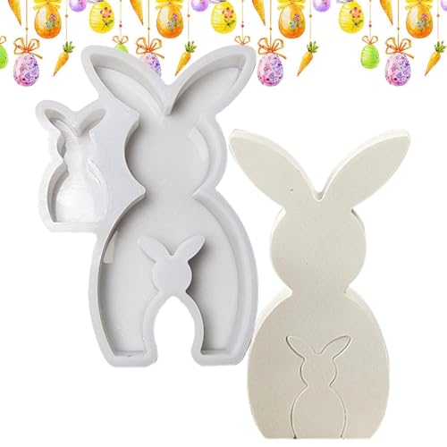 Osterhasen-Silikonform, Osterhasen-Gießform – Seifenherstellung, handgefertigt, Harz, Gips, Ton, Hase, Eierform für Osterdekoration Osterhasen-Silikonform, Osterhasen-Gießform – Seifenherstellung, handgefertigt, Harz, Gips, Ton, Hase, Eierform für Osterdekoration von Generisch