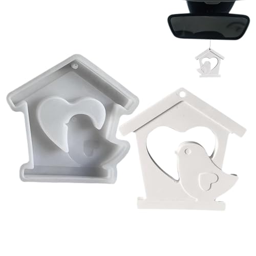 Ostervogel-Anhänger-Form, Vogel im Haus, Anhänger, -Silikonform, leicht zu lösen, Epoxidharz-Gussform für Familie und Freunde, Interaktion für Anfänger von Generisch