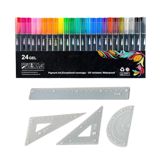 Outline Permanent Markers, Double Lined Glitter Pens, Double Tip Drawing Ink, Bright Colors Paper Friendly Craft Supplies Includes Ruler For Art, Writing, Greeting Cards von Generisch