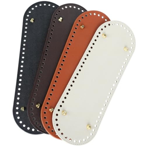 Ovale Taschenbodenformer aus Kunstleder, mit Metallnägeln, 4 Stück, für DIY-Taschenkonstruktion und Reparatur Ovale Taschenbodenformer aus Kunstleder, mit Metallnägeln, 4 Stück, für DIY-Taschenkonstruktion und Reparatur von Generisch