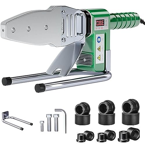 PP/PPR/PB/PE Fusion Welder - 1600W Rohrschweißgerät, Doppelrohrheizung Heißschmelzwerkzeug mit Digitalanzeige 0-380°C Temperatur für Kunststoffschweißen PP/PPR/PB/PE Fusion Welder - 1600W Rohrschweißgerät, Doppelrohrheizung Heißschmelzwerkzeug mit Digitalanzeige 0-380°C Temperatur für Kunststoffschweißen von Generisch