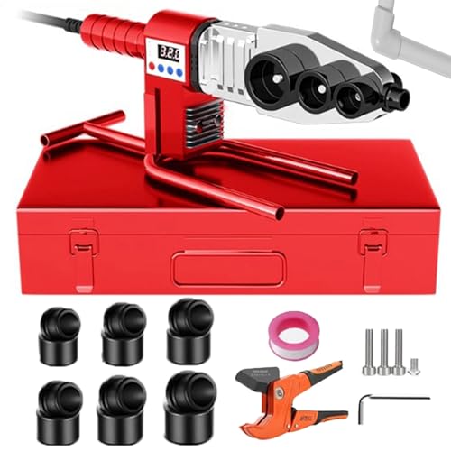 PPR Pipe Fusion Welder mit Digitalanzeige, Heißschmelzmaschine für PPR/PE/PB Rohre, 0-320 °C Temperaturbereich, ideal für Wasserrohr-Schweißprojekte PPR Pipe Fusion Welder mit Digitalanzeige, Heißschmelzmaschine für PPR/PE/PB Rohre, 0-320 °C Temperaturbereich, ideal für Wasserrohr-Schweißprojekte von Generisch