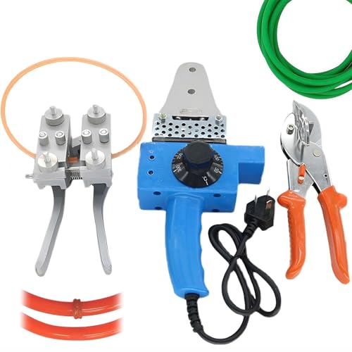PU-Rundband-Schweißgerät – Elektrischer Schmelzschweißgerät mit Schere und Halterung zum Schweißen und Schneiden von PVC-PPR-PE-Rohrdraht, verbindet PU-Riemen bei 300 ℃ von Generisch