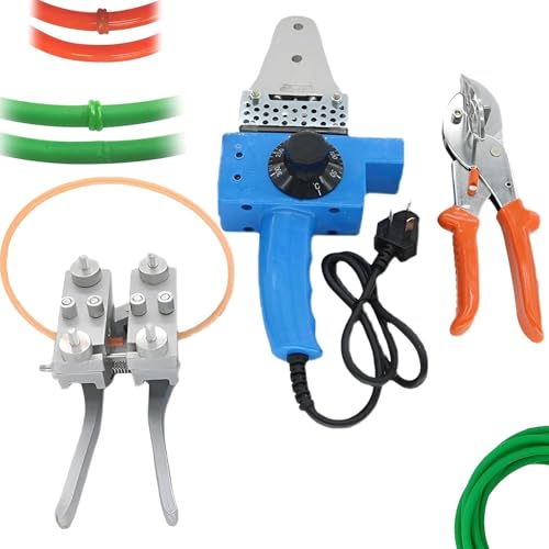 PU-Rundband-Schweißmaschinen-Kit – 300 ℃ Schmelzschweißgerät für Polyurethan-Riemen mit Scherenschneider, Ausrichtungsvorrichtung und Verbindungsklemmen von Generisch