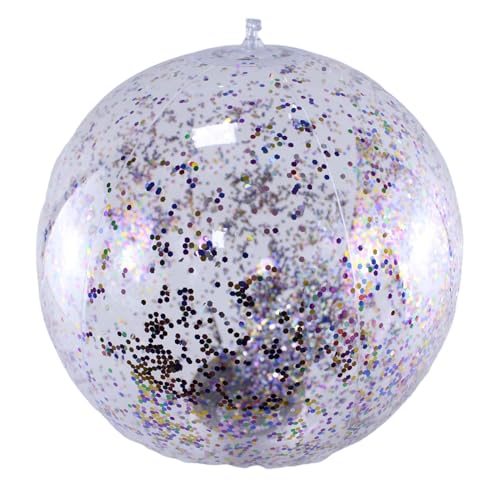 PVC-Beachball Mit Konfetti Aufblasbarer Pool-Spielball 40cm (16 Zoll) Inkl. Pumpe Sommer-Spielzeug Für Kinder & Erwachsene Für, Pool, Gartenparty von Generisch