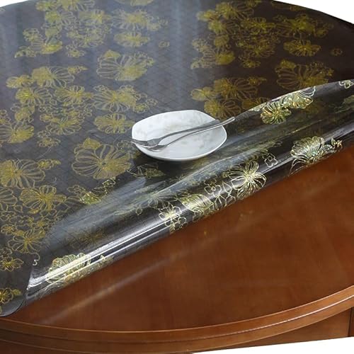PVC-Schreibtischunterlage, wasserdicht, öldicht, Schreibtischunterlage für Esszimmer, Küche, rund, 135 cm PVC-Schreibtischunterlage, wasserdicht, öldicht, Schreibtischunterlage für Esszimmer, Küche, rund, 135 cm von Generisch