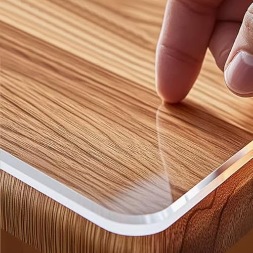 PVC-Tischdecke, transparent, 3 mm, Schutzhülle mit abgeschrägtem Rand, hitzebeständig, wasserdicht und öldicht, rechteckige Schreibtischunterlage PVC-Tischdecke, transparent, 3 mm, Schutzhülle mit abgeschrägtem Rand, hitzebeständig, wasserdicht und öldicht, rechteckige Schreibtischunterlage von Generisch