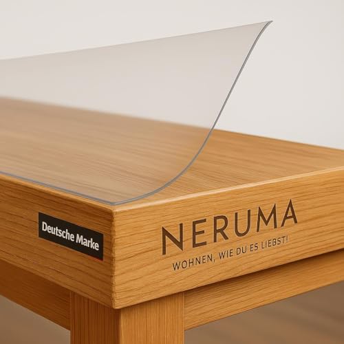 PVC Tischdecke Transparent 2mm - Hochwertige Tischmatte/Tischfolie, Schutzfolie für Esstisch & Möbel, Wasserdicht & Pflegeleicht von Generisch