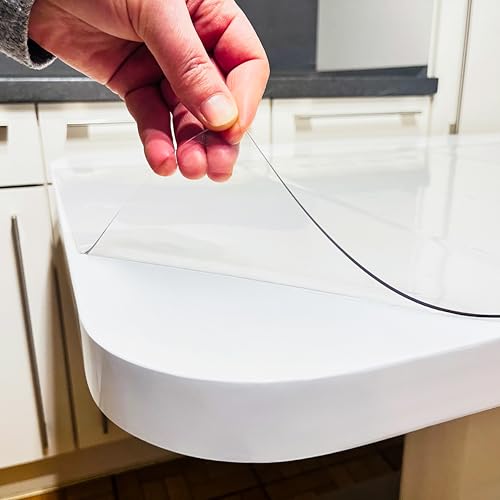 PVC Tischdecke Transparent 2mm - Hochwertige Tischmatte/Tischfolie, Schutzfolie für Esstisch & Möbel, Wasserdicht & Pflegeleicht PVC Tischdecke Transparent 2mm - Hochwertige Tischmatte/Tischfolie, Schutzfolie für Esstisch & Möbel, Wasserdicht & Pflegeleicht von Generisch