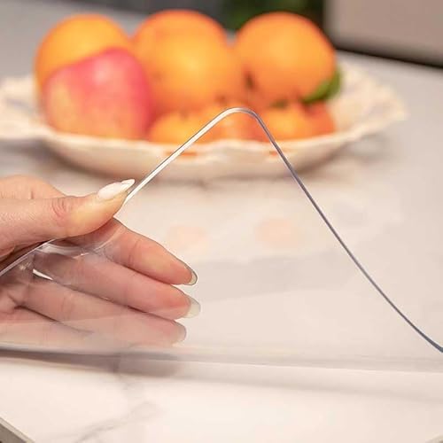 PVC-Tischschutz, transparent, hitzebeständig, 2 mm dick, langlebig und leicht zu reinigen, für Esszimmer und Zuhause PVC-Tischschutz, transparent, hitzebeständig, 2 mm dick, langlebig und leicht zu reinigen, für Esszimmer und Zuhause von Generisch