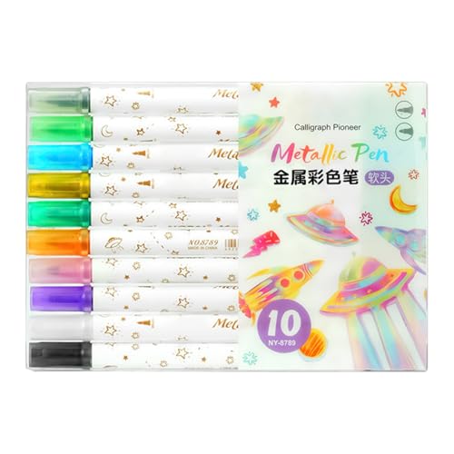 Paint Markers – 10-teiliges Permanentstifte-Set, schnell trocknende Marker auf Ölbasis, wasserfest, Kunsthandwerk für Steine, Glas, Stoff, Keramik, Metall, Tasse, Stein, Reifen, Malerei, Leinwand Paint Markers – 10-teiliges Permanentstifte-Set, schnell trocknende Marker auf Ölbasis, wasserfest, Kunsthandwerk für Steine, Glas, Stoff, Keramik, Metall, Tasse, Stein, Reifen, Malerei, Leinwand von Generisch