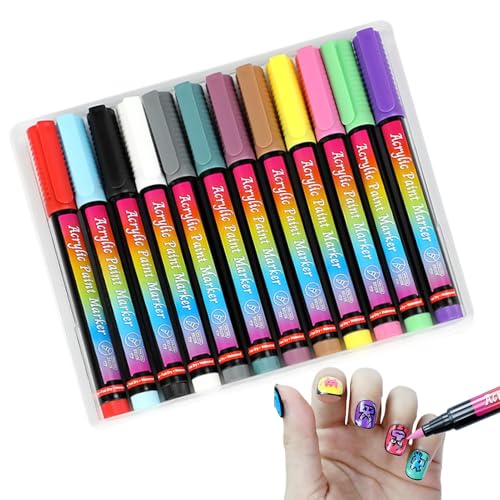 Painting Marker - Acrylfarbe Marker, Acrylfarben Marker Set | Tip Pen Set, Tip Painting Pen, Marker Pinsel für Stein, Keramik, Holz, Stoff Painting Marker - Acrylfarbe Marker, Acrylfarben Marker Set | Tip Pen Set, Tip Painting Pen, Marker Pinsel für Stein, Keramik, Holz, Stoff von Generisch
