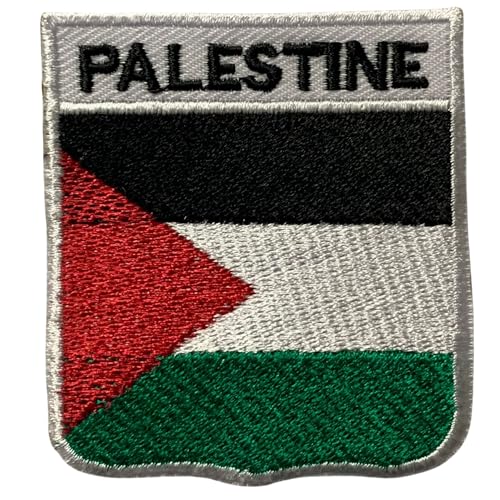 Palästina bestickte Schildflagge mit Namen Patch Aufbügeln/Aufnähen Abzeichen Nationalsymbol Militär Patch für Kleidung Rucksäcke Kappen Palästina bestickte Schildflagge mit Namen Patch Aufbügeln/Aufnähen Abzeichen Nationalsymbol Militär Patch für Kleidung Rucksäcke Kappen von Generisch