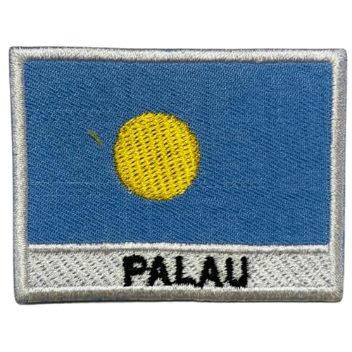 Palau bestickte Flagge mit Namen Patch Aufbügeln/Aufnähen Abzeichen Nationalsymbol Militär Patch für Kleidung Rucksäcke Kappen Palau bestickte Flagge mit Namen Patch Aufbügeln/Aufnähen Abzeichen Nationalsymbol Militär Patch für Kleidung Rucksäcke Kappen von Generisch