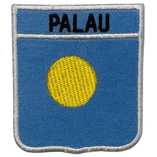 Palau bestickte Schildflagge mit Namen Patch Aufbügeln/Aufnähen Abzeichen Nationalsymbol Militär Patch für Kleidung Rucksäcke Kappen Palau bestickte Schildflagge mit Namen Patch Aufbügeln/Aufnähen Abzeichen Nationalsymbol Militär Patch für Kleidung Rucksäcke Kappen von Generisch