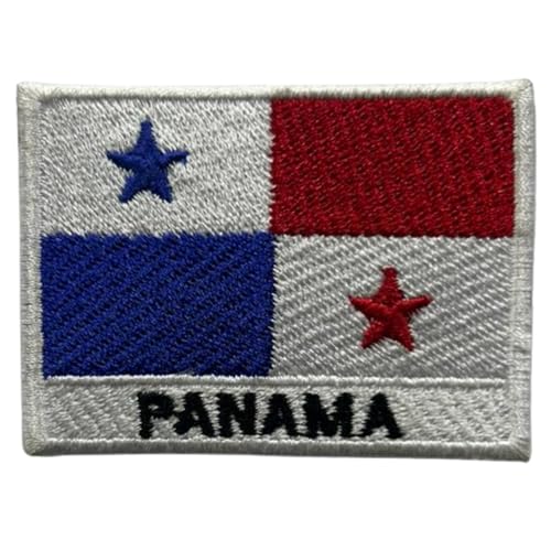 Panama bestickte Flagge mit Namen Patch Aufbügeln/Aufnähen Abzeichen Nationalsymbol Militär Patch für Kleidung Rucksäcke Kappen von Generisch