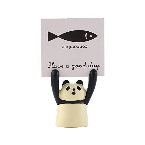 Panda Memo-Halter, Kunstharz, Cartoon-Tier-Büroklammer-Ständer – niedlicher Schreibtisch-Organizer für Fotos, Notizen und Karten – lustige Dekoration für Zuhause und Büro (bezauberndes Panda-Design) von Generisch