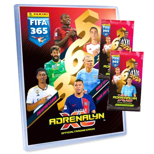 Panini Fifa 365 Karten 2024 - Trading Cards - Sammelkarten - Auswahl (1 Mappe + 2 Booster) von Generisch