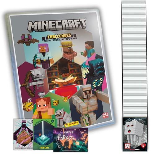 Panini Minecraft Trading Cards Serie 4 – Komplettes Set | Alle 243 Karten vollständig & Sortiert | Ohne Sammelmappe | Sammelkarten zur Challenge-Serie für Fans & Sammler von Generisch