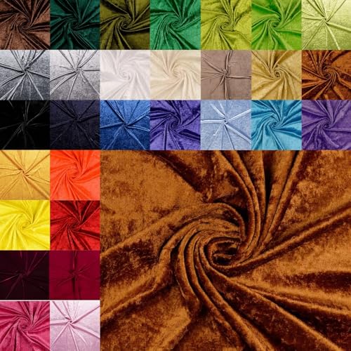 Pannesamt Meterware - Panné Samt Stoff - Dekostoff, Knit Velour Polyester - Samtstoff glänzend - Velour glänzend *Ab 50cm x 147cm, Farbe: 041 braun Pannesamt Meterware - Panné Samt Stoff - Dekostoff, Knit Velour Polyester - Samtstoff glänzend - Velour glänzend *Ab 50cm x 147cm, Farbe: 041 braun von Generisch