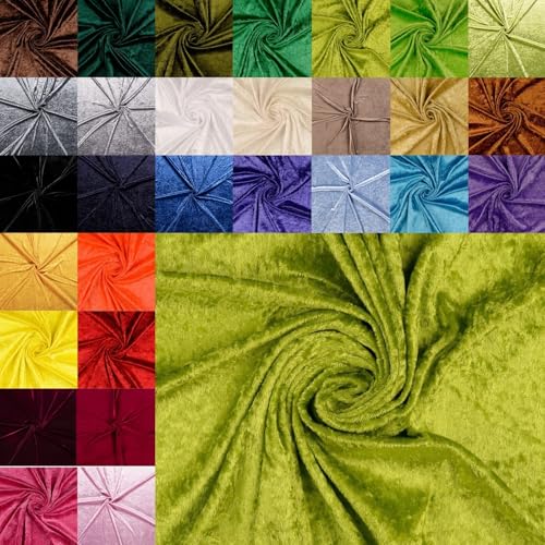 Pannesamt Meterware - Panné Samt Stoff - Dekostoff, Knit Velour Polyester - Samtstoff glänzend - Velour glänzend *Ab 50cm x 147cm, Farbe: 071 maigrün Pannesamt Meterware - Panné Samt Stoff - Dekostoff, Knit Velour Polyester - Samtstoff glänzend - Velour glänzend *Ab 50cm x 147cm, Farbe: 071 maigrün von Generisch