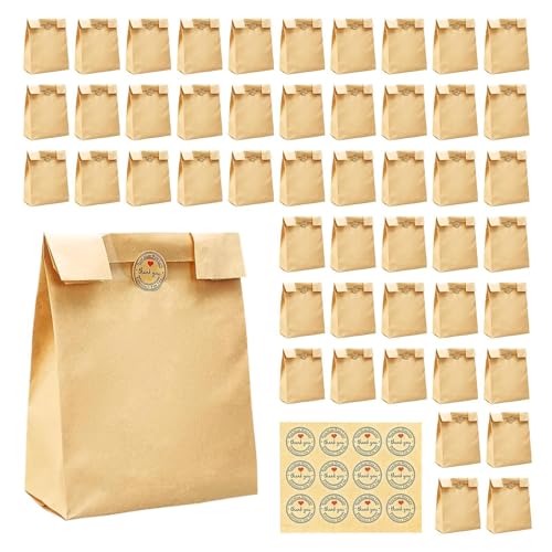 Papier-Brotbeutel, Kraftpapier-Bäckereibeutel, 50 Stück Brotbeutel für hausgemachtes Brot, transparente Papiertüten, große Sauerteigbeutel, Papier-Bäckereibeutel mit Fenster für hausgemachte Brot, von Generisch