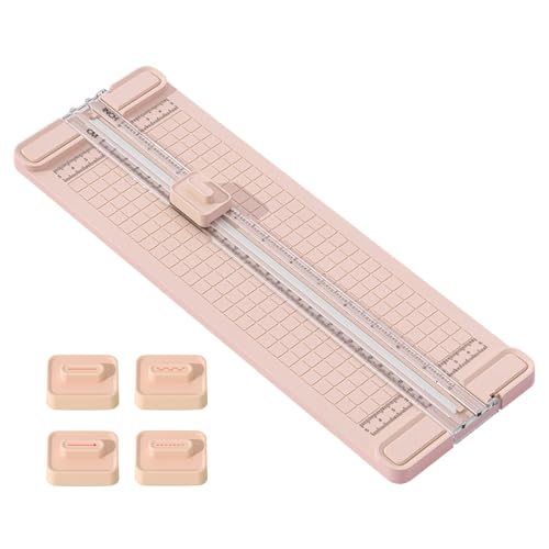 Papierschneider, Papierschneider, 4-in-1-Multifunktionswerkzeug mit doppeltem und rutschfestem Schnitt, für Schule, Zuhause, Büro und Hobby von Generisch