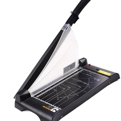 Papierschneider Schnellschneider Präzise Schneidemaschine Ergonomisches Design Sicherheitsverriegelung Eisenmaterial Fotopapier Karton Büro Zuhause Schwarz (A3) von Generisch