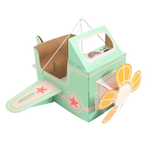 Pappschachtel Für Kinder - Fotoflugzeug - Malspiel Und Spielspiel Zwischen Eltern Und Kindern Zu Hause Oder Im Garten | Pappflugzeug Kostüm Creative Game Craft von Generisch