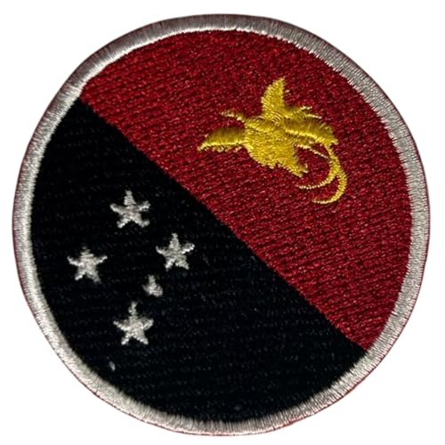 Papua New Guine Flagge Patch Rund - 6cm Besticktes Bügelbild Aufnäher/Aufbügler - Taktisches Militär Emblem für Jacken, Rucksäcke, Hüte, Westen & Kleidung - Kreisförmige Nationalflagge Patch Papua New Guine Flagge Patch Rund - 6cm Besticktes Bügelbild Aufnäher/Aufbügler - Taktisches Militär Emblem für Jacken, Rucksäcke, Hüte, Westen & Kleidung - Kreisförmige Nationalflagge Patch von Generisch