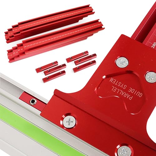 Parallel Edge Guide Rail, Aluminium Alloy Circular Saw Track With Joining Set, Fixed Rail Bracket And Auxiliary Tools, Easy To Use Alignment System, Perfect For Precise Woodworking Cuts von Generisch
