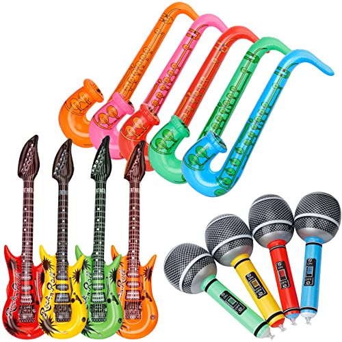Party-Dekoration, Rockstar, aufblasbare Musikinstrument-Ballons, Foto-Requisite, Gitarre, Saxophon, Mikrofon, Musikballon, Spielzeug, Geburtstag, Karneval, Partyzubehör, Gastgeschenke, Dekorzubehör Party-Dekoration, Rockstar, aufblasbare Musikinstrument-Ballons, Foto-Requisite, Gitarre, Saxophon, Mikrofon, Musikballon, Spielzeug, Geburtstag, Karneval, Partyzubehör, Gastgeschenke, Dekorzubehör von Generisch