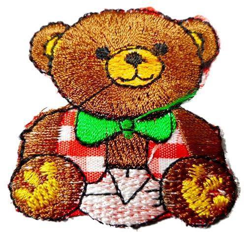 Patch Teddy Teddybär Bär 5 x 5 cm Aufbügler Aufnäher Lifestyle Deko GST 86 von Generisch