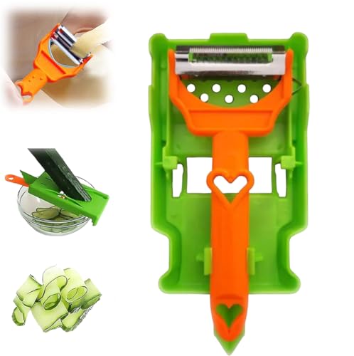 Pelador Multifuncional 2-En-1, 2 in 1 Multifunctional Peeler & Julienne Set with Grating Plate Great for Fruit and Vegetable (1PCS) von Generisch