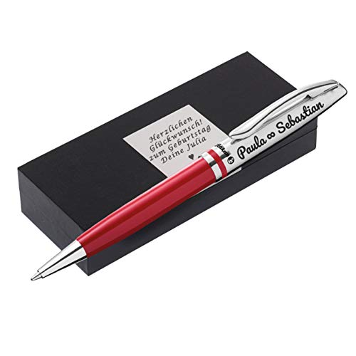 Pelikan Kugelschreiber mit Gravur als Geschenk & Wunschsymbol Geschenkverpackung mit Gravur Kugelschreiber Jazz Classic K35 Rot FS PS15 - mit AMAZON KONFIGURATOR direkt online gestalten ! von Generisch