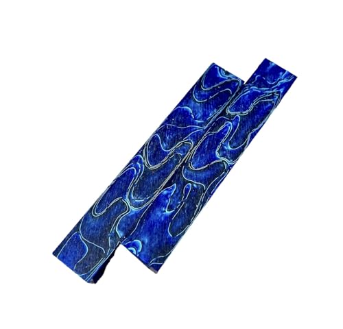Pen Blank Acryl 2x2x12-13cm, Acryl Stiftrohling, DIY Stiftmaterial, Kugelschreiber Rohling Acryl, Acrylic Turning Blank (blau kristall) von Generisch