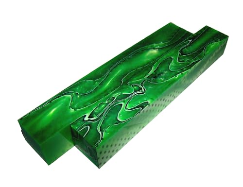 Pen Blank Acryl 2x2x12-13cm, Acryl Stiftrohling, DIY Stiftmaterial, Kugelschreiber Rohling Acryl, Acrylic Turning Blank (grün kristall) von Generisch