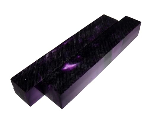 Pen Blank Acryl 2x2x12-13cm, Acryl Stiftrohling, DIY Stiftmaterial, Kugelschreiber Rohling Acryl, Acrylic Turning Blank (violett schwarz marmoriert) von Generisch