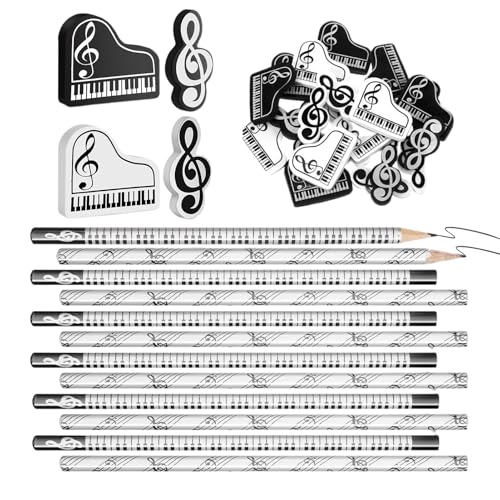 Pencille aus Holz, Musiknote Pencille Klavierradierer - Ergonomische Schreibwaren Musikbedarf für Studenten, Lehrer, , die Handschrift markieren Pencille aus Holz, Musiknote Pencille Klavierradierer - Ergonomische Schreibwaren Musikbedarf für Studenten, Lehrer, , die Handschrift markieren von Generisch