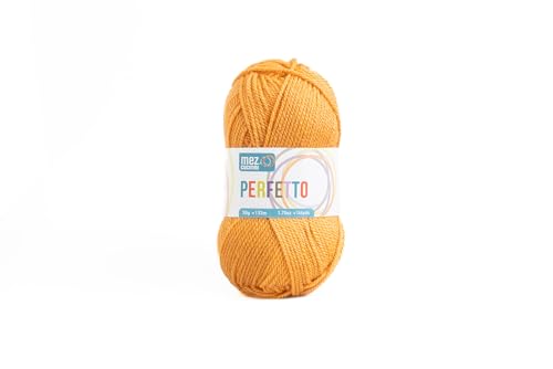 Perfetto Mez Cucirini Weiche Acryl-Wolle, Häkelgarn, Stricken, Teppiche und kreative Hobbys, 50 g Knäuel, 133 Meter (Ambra P8360) von Generisch