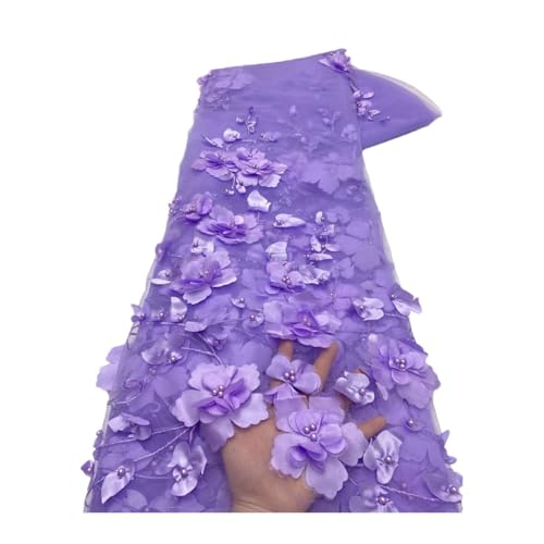 Perlen Spitzenstoff Mesh Stickerei Applikation Blume Tüll nigerianische Spitze Stoffe Brautkleid Perlen Spitzenstoff Mesh Stickerei Applikation Blume Tüll nigerianische Spitze Stoffe Brautkleid von Generisch