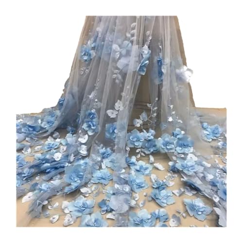 Perlen Spitzenstoff Mesh Stickerei Applikation Blume Tüll nigerianische Spitze Stoffe Brautkleid Perlen Spitzenstoff Mesh Stickerei Applikation Blume Tüll nigerianische Spitze Stoffe Brautkleid von Generisch