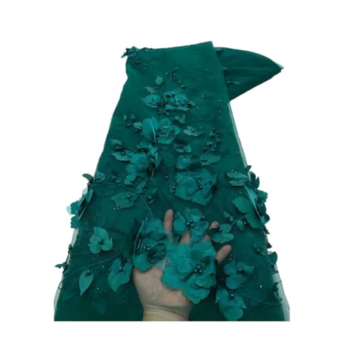 Perlen Spitzenstoff Mesh Stickerei Applikation Blume Tüll nigerianische Spitze Stoffe Brautkleid Perlen Spitzenstoff Mesh Stickerei Applikation Blume Tüll nigerianische Spitze Stoffe Brautkleid von Generisch