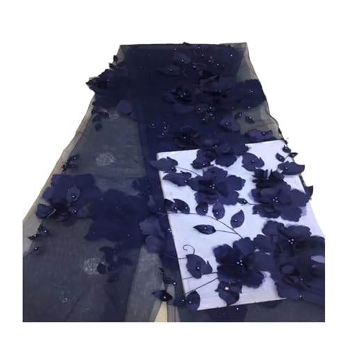 Perlen Spitzenstoff Mesh Stickerei Applikation Blume Tüll nigerianische Spitze Stoffe Brautkleid Perlen Spitzenstoff Mesh Stickerei Applikation Blume Tüll nigerianische Spitze Stoffe Brautkleid von Generisch