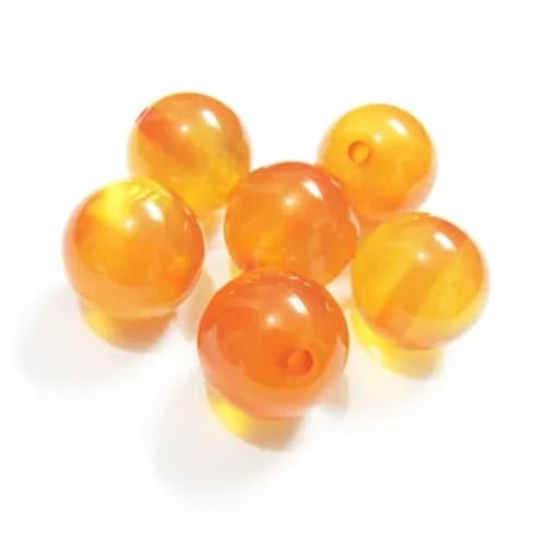 Perlen für klobigen Schmuck/Halsketten, handgefertigt, Hochzeitsdekorationen, Basteln, Orange, 20 mm, 100 Stück von Generisch