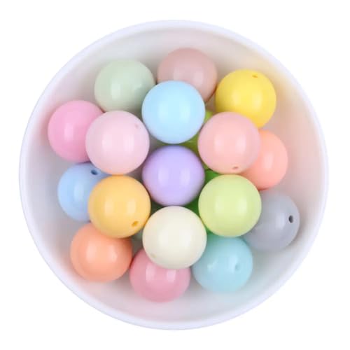 Perlenschmuck, 20 mm, Acrylperlen, klobige, massive Perlen, Halsketten, Schmuckherstellung, handgefertigt, verschiedene Farben, 2, 18 mm, 140 Stück Perlenschmuck, 20 mm, Acrylperlen, klobige, massive Perlen, Halsketten, Schmuckherstellung, handgefertigt, verschiedene Farben, 2, 18 mm, 140 Stück von Generisch