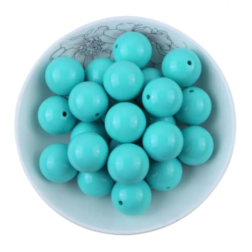 Perlenschmuck, Acrylperlen, klobige, massive Perlen, Halsketten, Schmuckherstellung, handgefertigt, DIY, S15, Türkis, 18 mm, 140 Stück, 20 mm, 100 Stück Perlenschmuck, Acrylperlen, klobige, massive Perlen, Halsketten, Schmuckherstellung, handgefertigt, DIY, S15, Türkis, 18 mm, 140 Stück, 20 mm, 100 Stück von Generisch