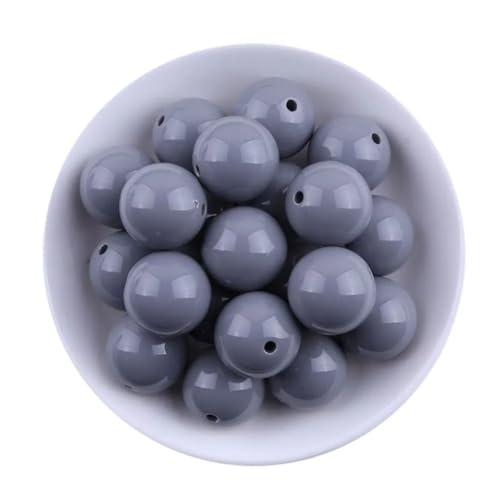 Perlenschmuck, Acrylperlen, klobige, massive Perlen, Halsketten, Schmuckherstellung, handgefertigt, DIY, S3, Grau, 18 mm, 140 Stück, 20 mm, 100 Stück Perlenschmuck, Acrylperlen, klobige, massive Perlen, Halsketten, Schmuckherstellung, handgefertigt, DIY, S3, Grau, 18 mm, 140 Stück, 20 mm, 100 Stück von Generisch